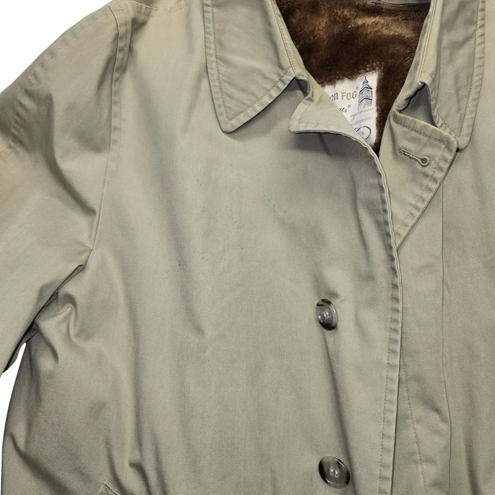 London Fog Maincoats Pile‎ Lined Trench Coat Tan Men’s Vintage Outerwear